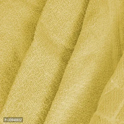 Comfortable Yellow Cotton Self Pattern Bath Towels-thumb4