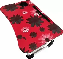 RED FLOWER LAPTOP TABLE Bed Study Foldable Table for Children ,Work Office Home men, women Wood Portable Laptop Table-thumb1