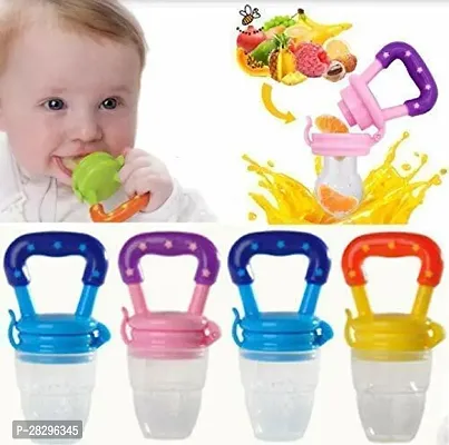 Kajaree Silicone Fruit Teether  Food Nibbler  Spoon Bottle Multicolor Pack of 3 Teether and Feeder multi 2-thumb4