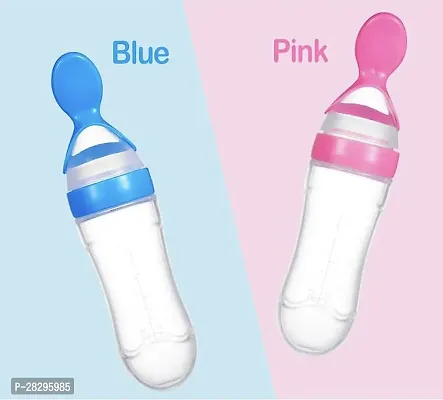 ApparelNation Baby silicone Squeezy Spoon Bottle Solid  Semi Solid Food Feeder Teether and Feeder Pink-thumb4