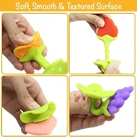 mastela Silicone BPA Free Fruit Shape Teethers for Baby Infants Grapes  Strawberry Teether Grapes  Strawberry-thumb3