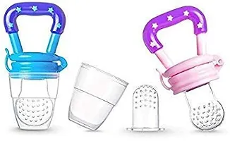 Wolfano Nibbler for Babies 3 to 12 Months Fruit Feeder Nibbler for Babies 3 12 Months Soother Multicolor-thumb4