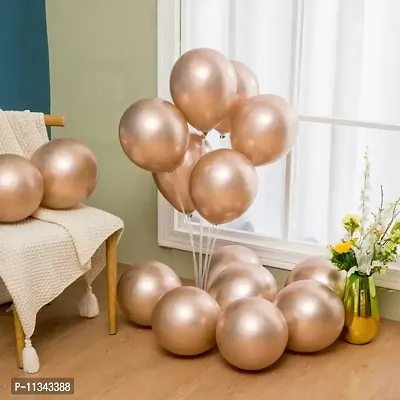 Elegant Lifestyle Solid HD Metallic Balloons Birthday Anniversary Christmas Baby Shower House Party Decor Balloon ( Pack of 50 ) (PEACH)-thumb3