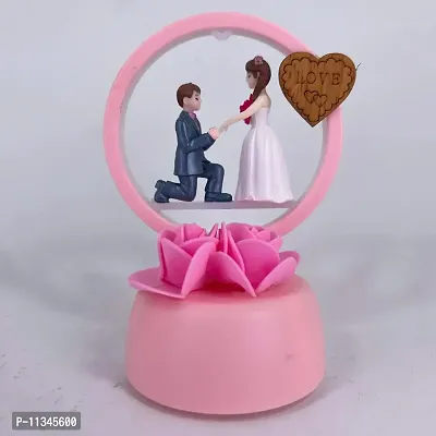 Elegant Lifestyle Love Couple Statue with Light for Home Decor I Gift Ideal Valentine Day, , Wedding Parties Gift, Loving Romantic Couple Bedroom Night Lamp & Decorative Showpiece - 14 cm-thumb3