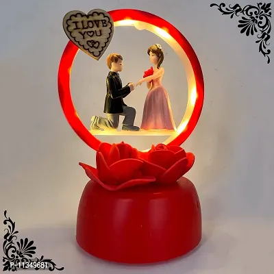 ELEGANT LIFESTYLE Love Couple Statue with Light for Home Decor I Gift Ideal Valentine Day, , Wedding Parties Gift, Loving Romantic Couple Bedroom Night Lamp & Decorative Showpiece - 14 cm-thumb3