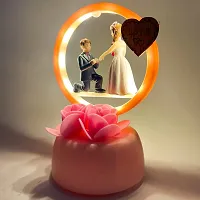 Elegant Lifestyle Love Couple Statue with Light for Home Decor I Gift Ideal Valentine Day, , Wedding Parties Gift, Loving Romantic Couple Bedroom Night Lamp & Decorative Showpiece - 14 cm-thumb1