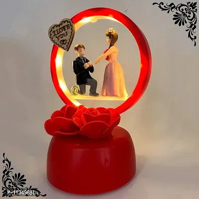 ELEGANT LIFESTYLE Love Couple Statue with Light for Home Decor I Gift Ideal Valentine Day, , Wedding Parties Gift, Loving Romantic Couple Bedroom Night Lamp & Decorative Showpiece - 14 cm-thumb4