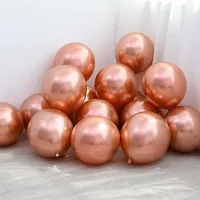 Elegant Lifestyle Solid HD Metallic Balloons Birthday Anniversary Christmas Baby Shower House Party Decor Balloon ( Pack of 50 ) (PEACH)-thumb1