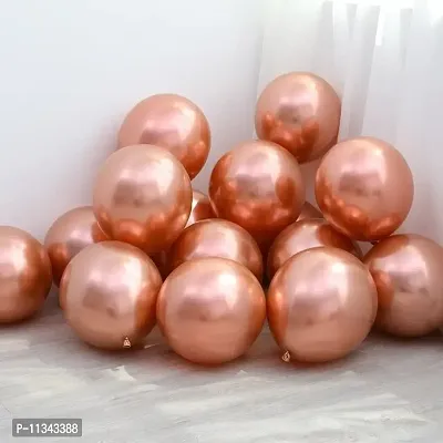 Elegant Lifestyle Solid HD Metallic Balloons Birthday Anniversary Christmas Baby Shower House Party Decor Balloon ( Pack of 50 ) (PEACH)-thumb2