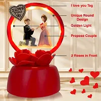 ELEGANT LIFESTYLE Love Couple Statue with Light for Home Decor I Gift Ideal Valentine Day, , Wedding Parties Gift, Loving Romantic Couple Bedroom Night Lamp & Decorative Showpiece - 14 cm-thumb1