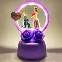 Elegant Lifestyle Love Couple Statue with Light for Home Decor I Gift Ideal Valentine Day, , Wedding Parties Gift, Loving Romantic Couple Bedroom Night Lamp & Decorative Showpiece - 14 cm-thumb1