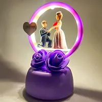 Elegant Lifestyle Love Couple Statue with Light for Home Decor I Gift Ideal Valentine Day, , Wedding Parties Gift, Loving Romantic Couple Bedroom Night Lamp & Decorative Showpiece - 14 cm-thumb2