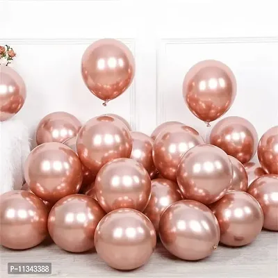 Elegant Lifestyle Solid HD Metallic Balloons Birthday Anniversary Christmas Baby Shower House Party Decor Balloon ( Pack of 50 ) (PEACH)-thumb0