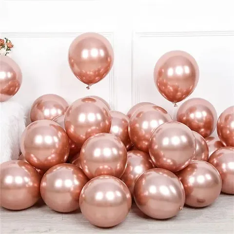 Elegant Lifestyle Solid HD Metallic Balloons Birthday Anniversary Christmas Baby Shower House Party Decor Balloon ( Pack of 50 )