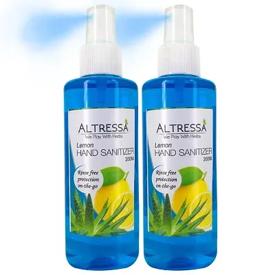 Altressa Spray Hand Sanitizer IPA Based with Aloe Vera  Lemon Extracts for Complete protection  Germi-Kill Action, 200 ml x 2