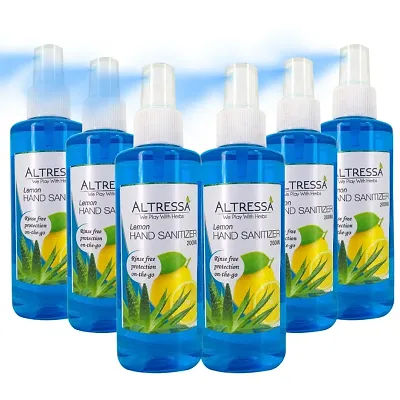 Altressa Spray Alcohol Hand Sanitizer with Aloe Vera  Lemon Extracts for Complete protection  Germi-Kill Action, 200 ml x 6