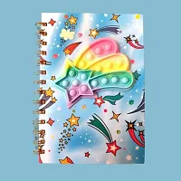 Butterfly Space car and unicorn Shapes Pop it Diary A5 Size Multicolour, Spiral Notebook, Pop Diary, Travel Notebook diary, office notebook, Birthday Return Gifts for Kids and girls (pack of 1pc)-thumb2