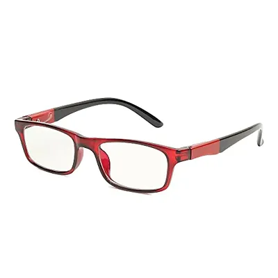 AFERELLE? Kids Zero Power Blue Ray Blocking Antiglare eyeglasses for Unisex Child 5 to 12 years old (Red,Small,46mm)