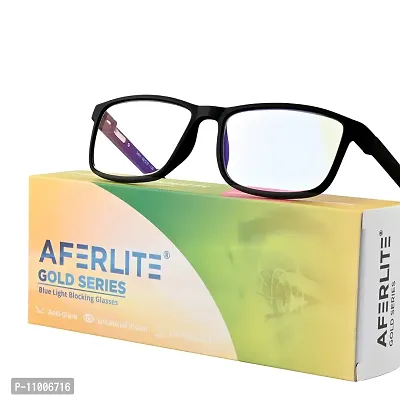 Aferlite? Zero Power Computer glasses For Men | Women | Unisex | TR90 Frame |CR Lens | Medium (Black| Pink Tips)-thumb3