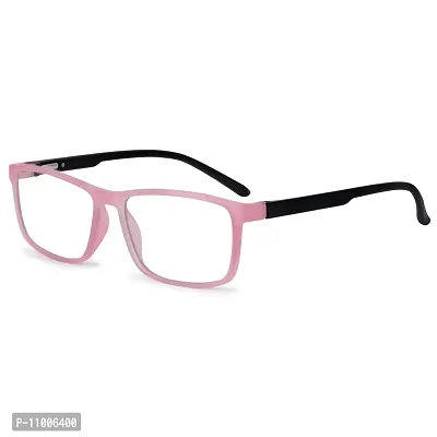 Aferlite? Zero Power Computer glasses For Men | Women | Unisex | TR90 Frame |CR Lens | Medium (Matt Pink | Black)-thumb0