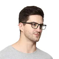 Aferlite? Zero Power Computer glasses For Men | Women | Unisex | TR90 Frame |CR Lens | Medium (Matt Black)-thumb3