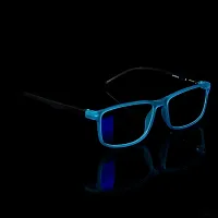 Aferlite? Zero Power Computer glasses For Men | Women | Unisex | TR90 Frame |CR Lens | Medium (Matt Black | Front Turquoise)-thumb4