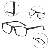 Aferlite? Zero Power Computer glasses For Men | Women | Unisex | TR90 Frame |CR Lens | Medium (Matt Black)-thumb1