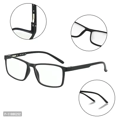 Aferlite? Zero Power Computer glasses For Men | Women | Unisex | TR90 Frame |CR Lens | Medium (Matt Black)-thumb2