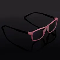 Aferlite? Zero Power Computer glasses For Men | Women | Unisex | TR90 Frame |CR Lens | Medium (Matt Pink | Black)-thumb2