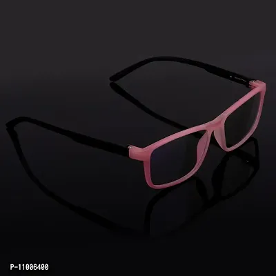 Aferlite? Zero Power Computer glasses For Men | Women | Unisex | TR90 Frame |CR Lens | Medium (Matt Pink | Black)-thumb3