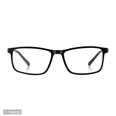 Aferlite? Zero Power Computer glasses For Men | Women | Unisex | TR90 Frame |CR Lens | Medium (Matt Black)-thumb0