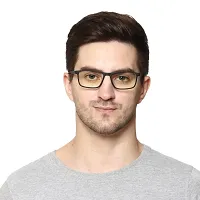 Aferlite? Zero Power Computer glasses For Men | Women | Unisex | TR90 Frame |CR Lens | Medium (Matt Black)-thumb2