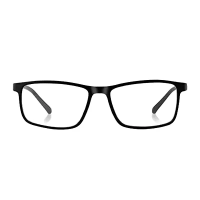 Aferlite? Zero Power Computer glasses For Men | Women | Unisex | TR90 Frame |CR Lens | Medium (Matt Black)