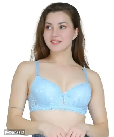 Stylish Cotton Padded Bras And Panty Set for Women-thumb0