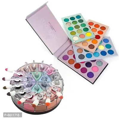 Glitter Shimmer 12 Color With 60 color eyeshadow Pallet-thumb0