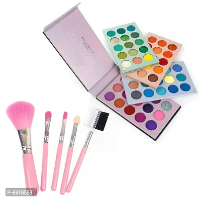 combo of 60 Color Eyeshadow and 5 Makeup Brush