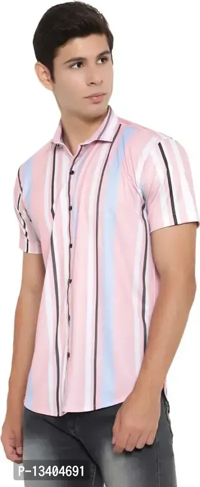 Stylish Lycra Half Sleeve Digital Print Shirt For Men-thumb3