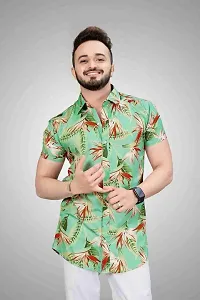 Stylish Lycra Half Sleeve Digital Print Shirt For Men-thumb2