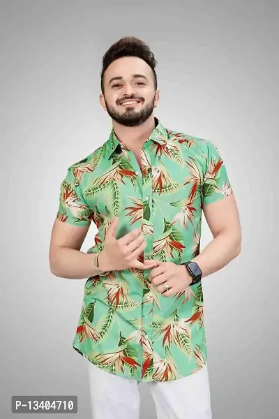 Stylish Lycra Half Sleeve Digital Print Shirt For Men-thumb3