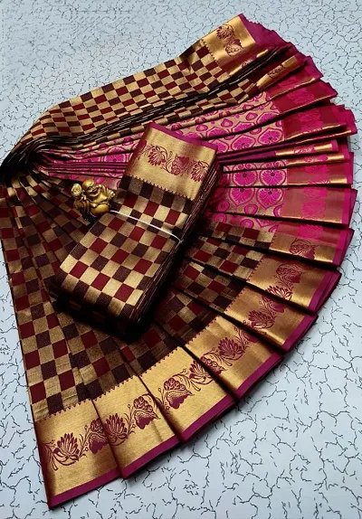 Stunning Bridal Soft Silk Zari Woven Saree With Blouse Piece For Women