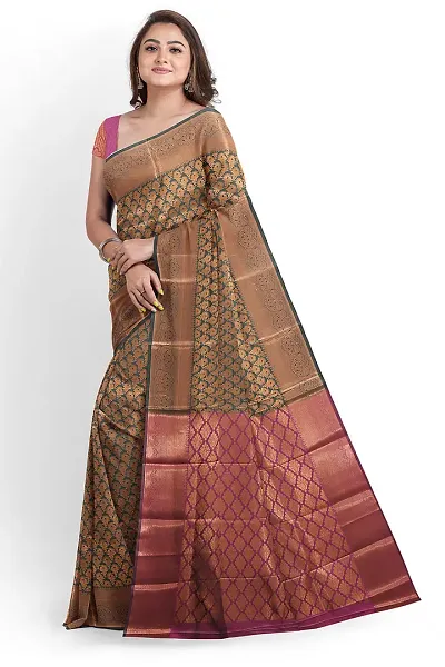 New In Art Silk Saree with Blouse piece 