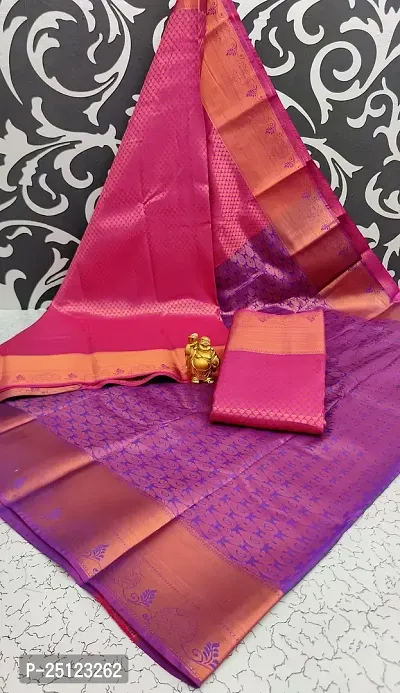 Stunning Bridal Art Silk Zari Woven Saree With Blouse Piece For Women