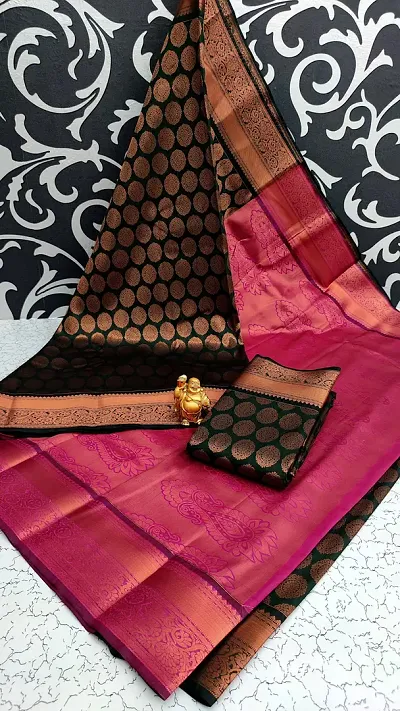 Kanjeevaram Art Silk Jacquard Sarees with Blouse piece