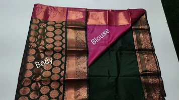 Stunning Bridal Art Silk Zari Woven Saree With Blouse Piece For Women-thumb1