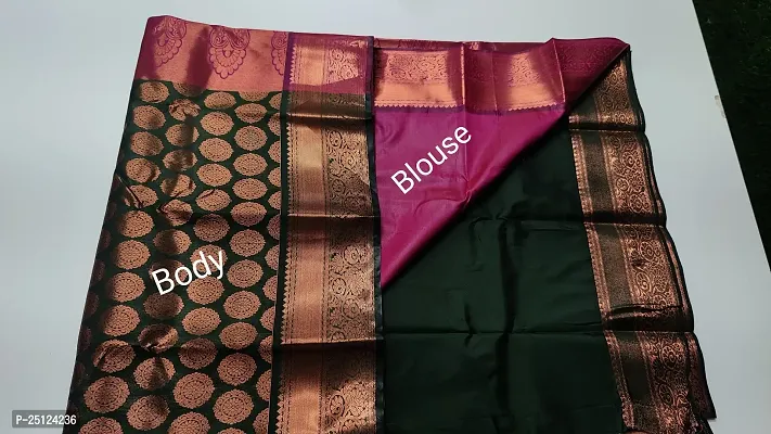 Stunning Bridal Art Silk Zari Woven Saree With Blouse Piece For Women-thumb2