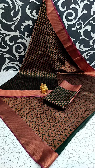 Kanjeevaram Art Silk Jacquard Sarees with Blouse piece