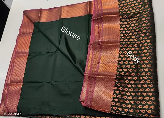 Stunning Bridal Art Silk Zari Woven Saree With Blouse Piece For Women-thumb4