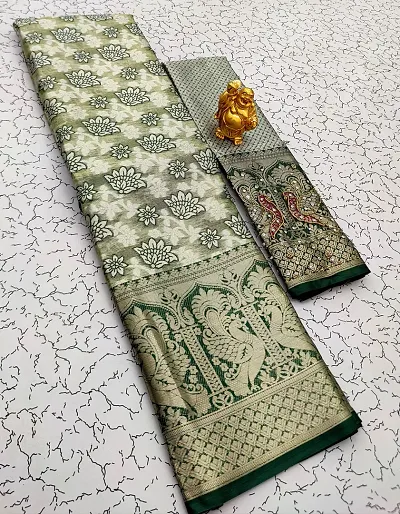 Kanjeevaram Art Silk Jacquard Sarees with Blouse piece