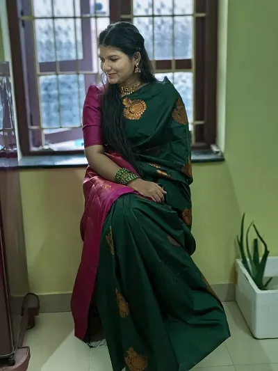 Classic Art Silk Saree with Blouse piece For Women