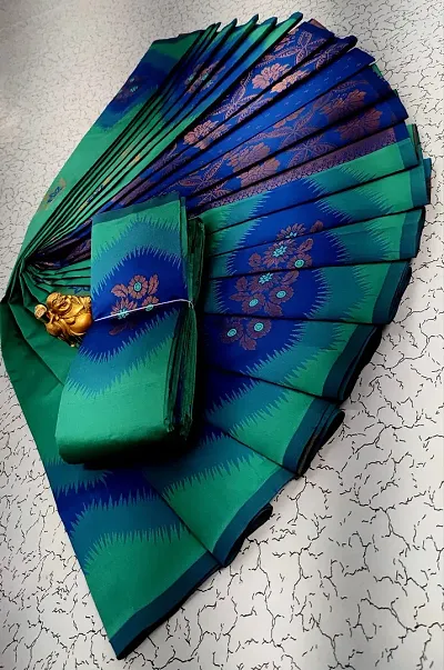 Classic Art Silk Saree with Blouse piece For Women